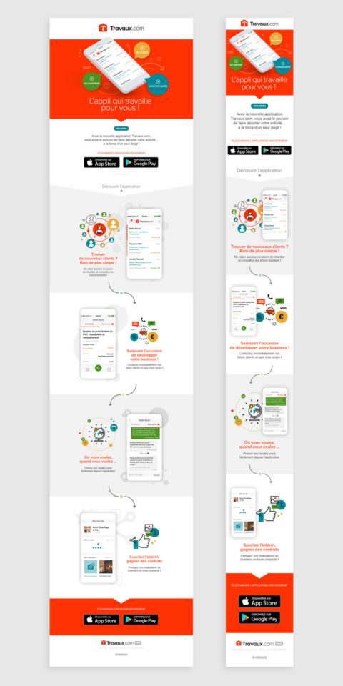 appli mobile travaux emailings 01